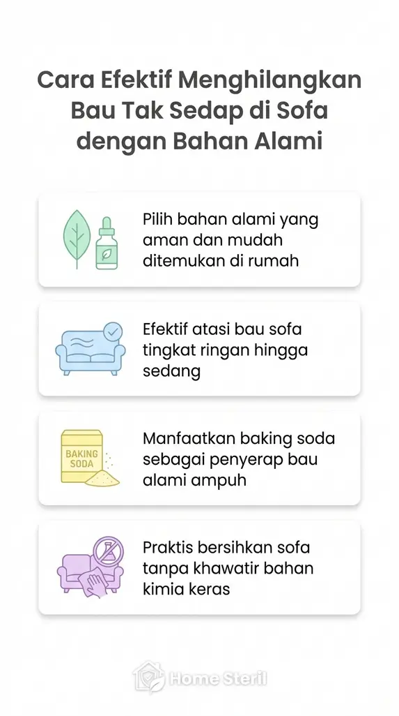 Cara Efektif Menghilangkan Bau Tak Sedap di Sofa dengan Bahan Alami