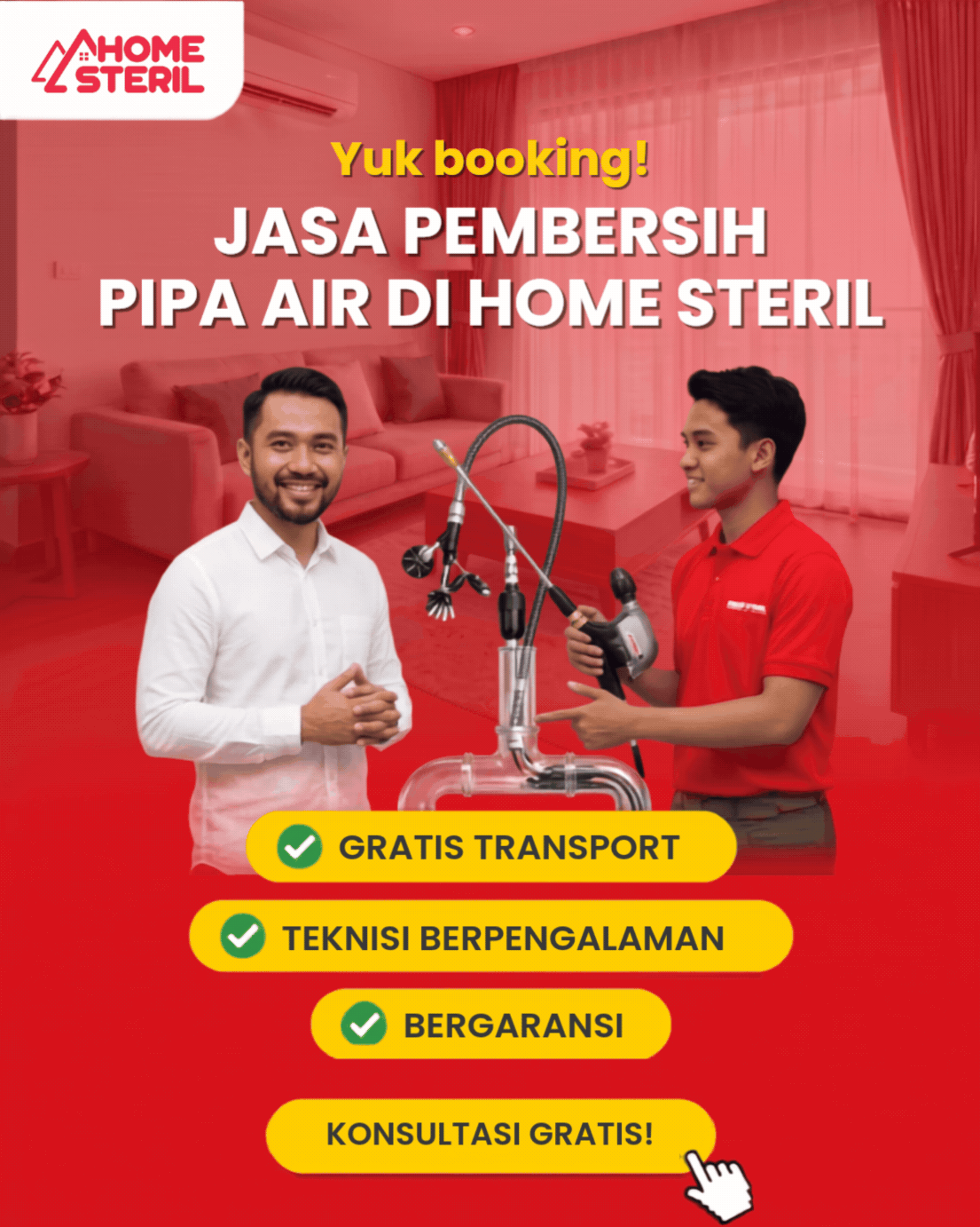 Jasa Pembersih Pipa Air di Homesteril.com
