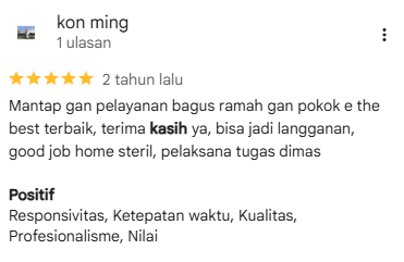 Rating Pelanggan Home Steril