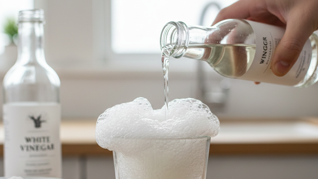 Menggunakan Baking Soda dan Cuka Putih