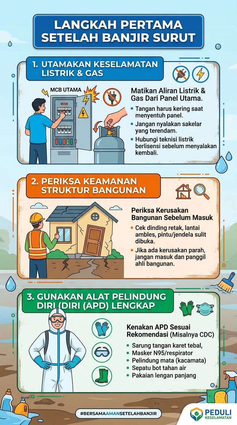 Infografik : Langkah Pertama Seteleah Banjir Surut