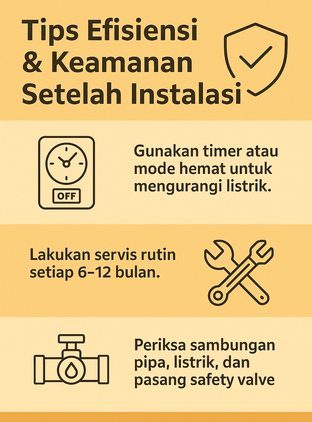 Infografik: Tips Efisiensi & Keamanan Setelah Instalasi