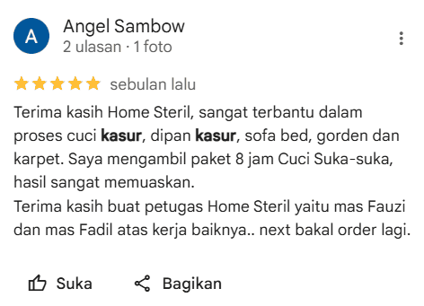 Rating Pelanggan Home Steril