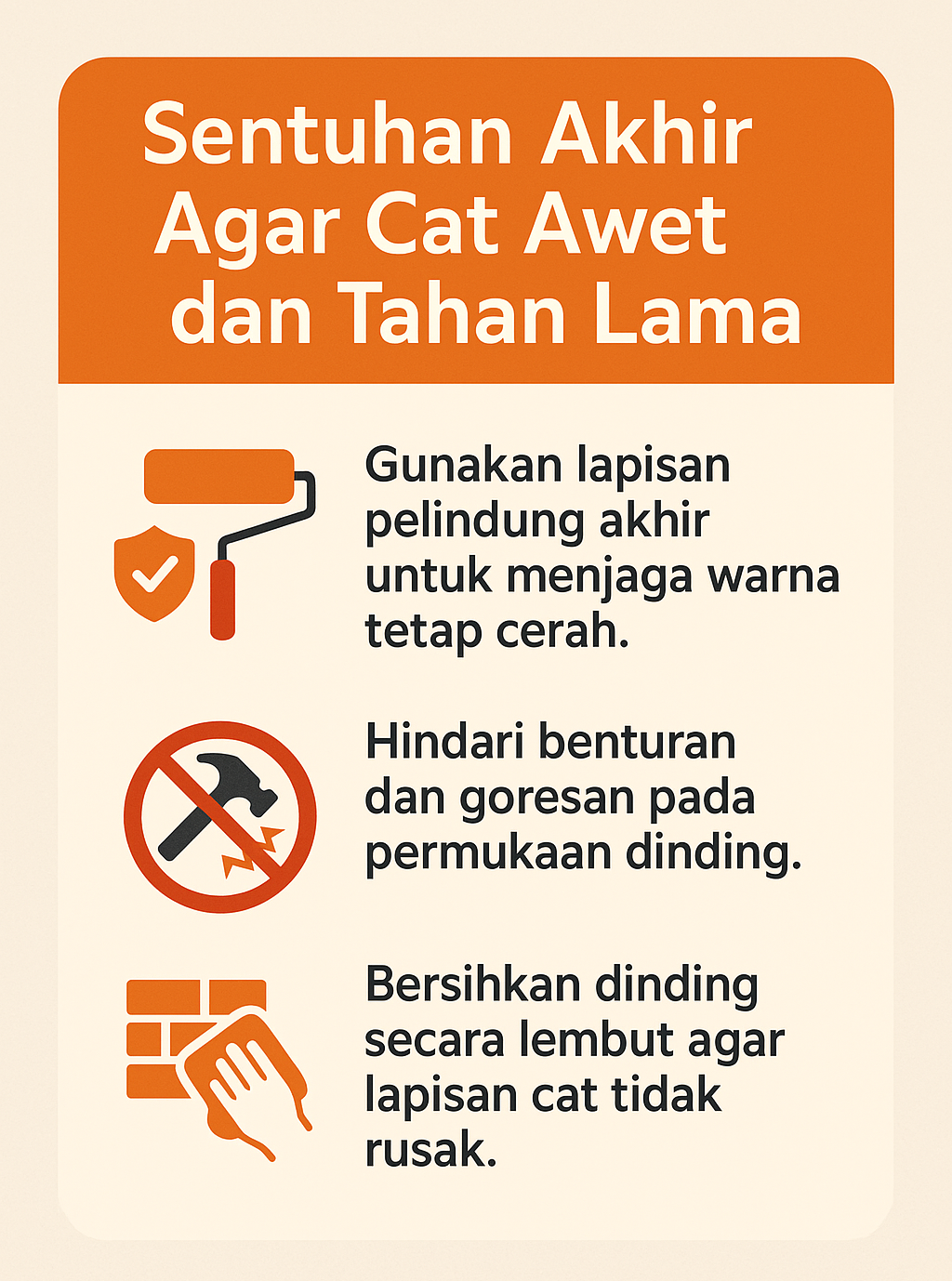 Infografik:Sentuhan Akhir Agar Cat Awet dan Tahan Lama