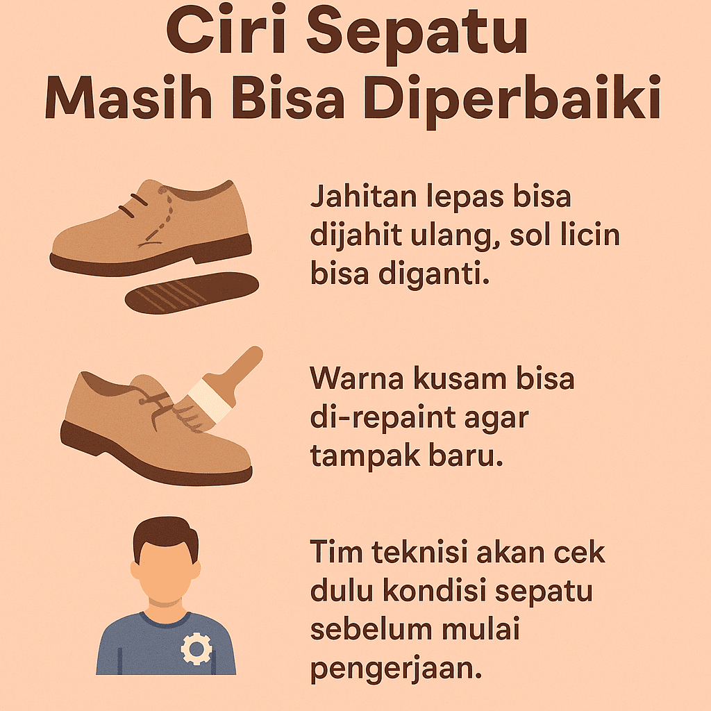 Infografik: Ciri Sepatu Masih Bisa Diperbaiki