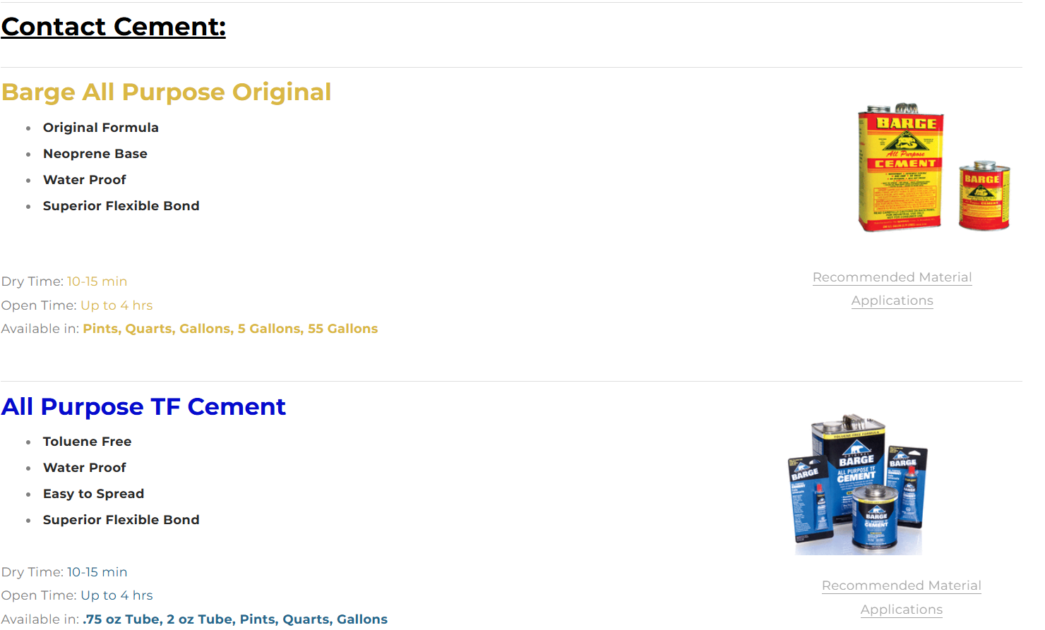 Barge All Purpose Cement