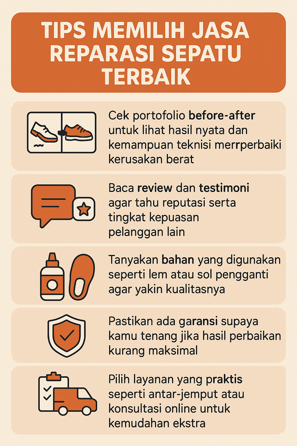 Tips Memilih Jasa Reparasi Sepatu Terbaik 