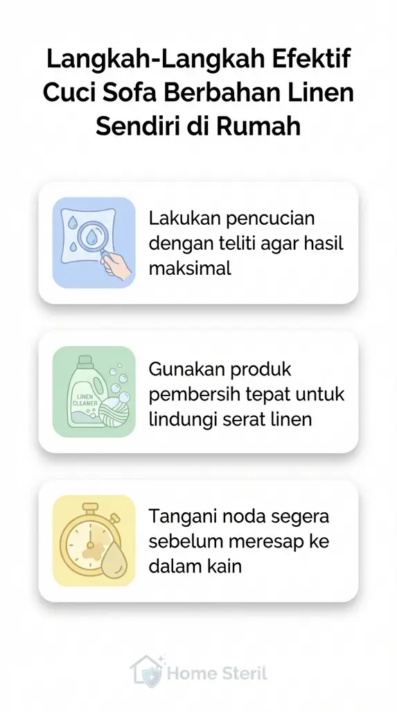 Langkah-Langkah Efektif Cuci Sofa Berbahan Linen Sendiri di Rumah