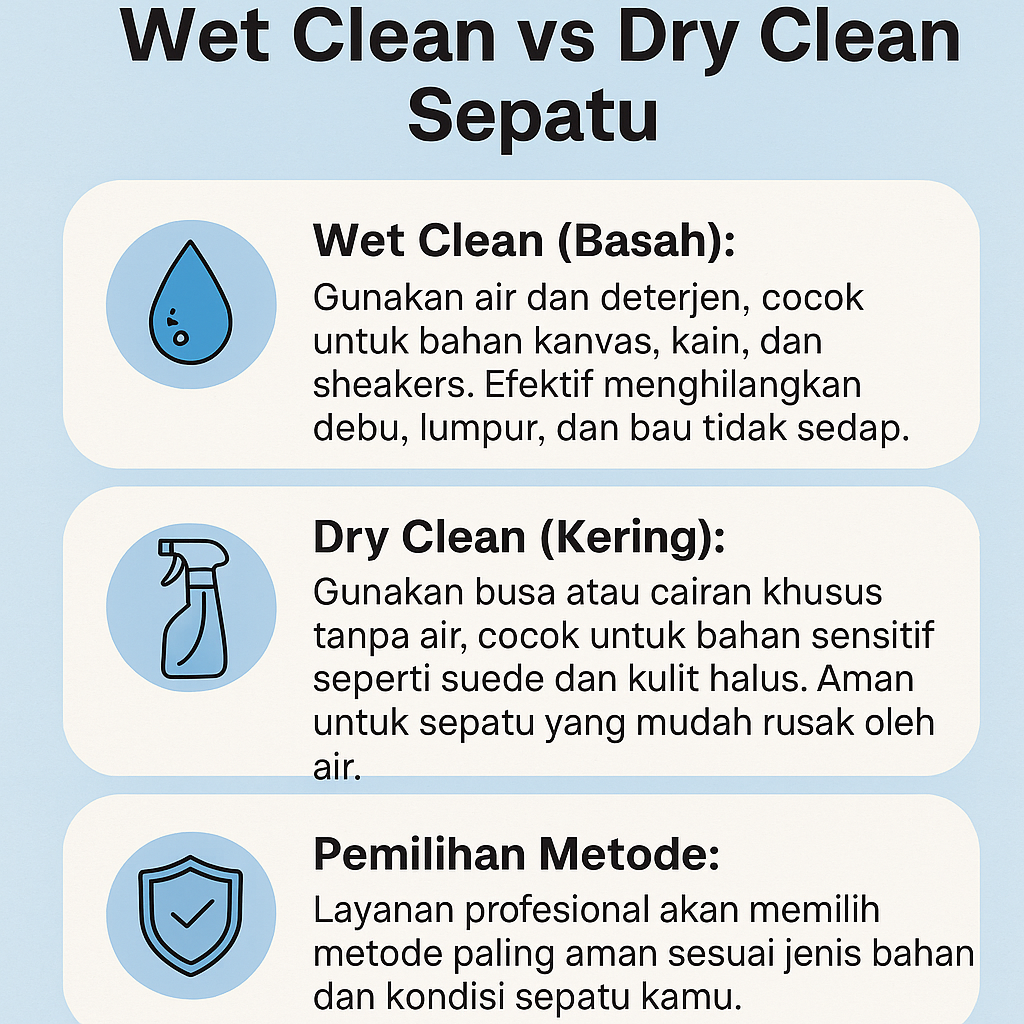 Wet Clean vs Dry Clean Sepatu