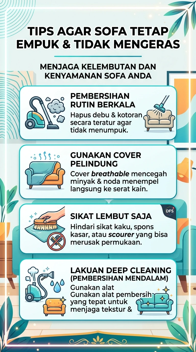 Infografik : Tips Agar Sofa Tetap Empuk Dan Tidak Mengeras