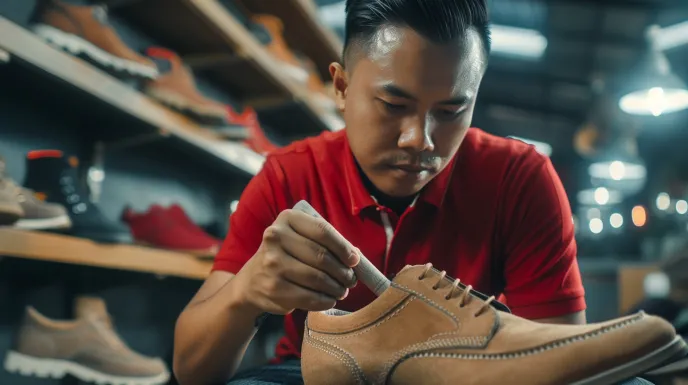 Pembersih kulit sintetis yang tepat untuk sepatu
