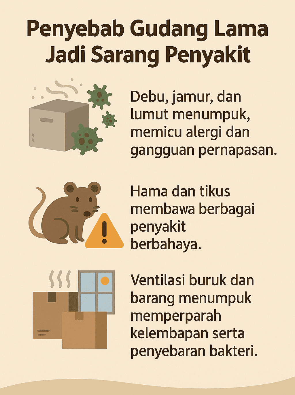 Penyebab Gudang Lama Menjadi Sarang Penyakit
