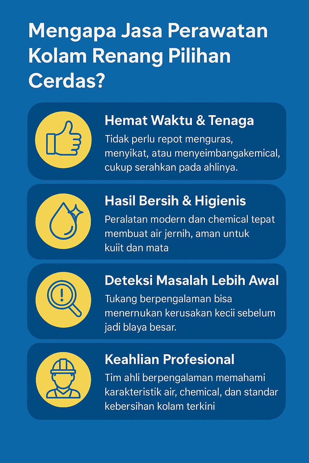 Mengapa Jasa Perawatan Kolam Renang adalah Pilihan Cerdas?