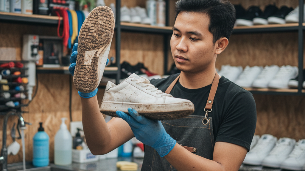 Tahapan Awal dalam Proses Cuci Sepatu: Penerimaan dan Pemeriksaan