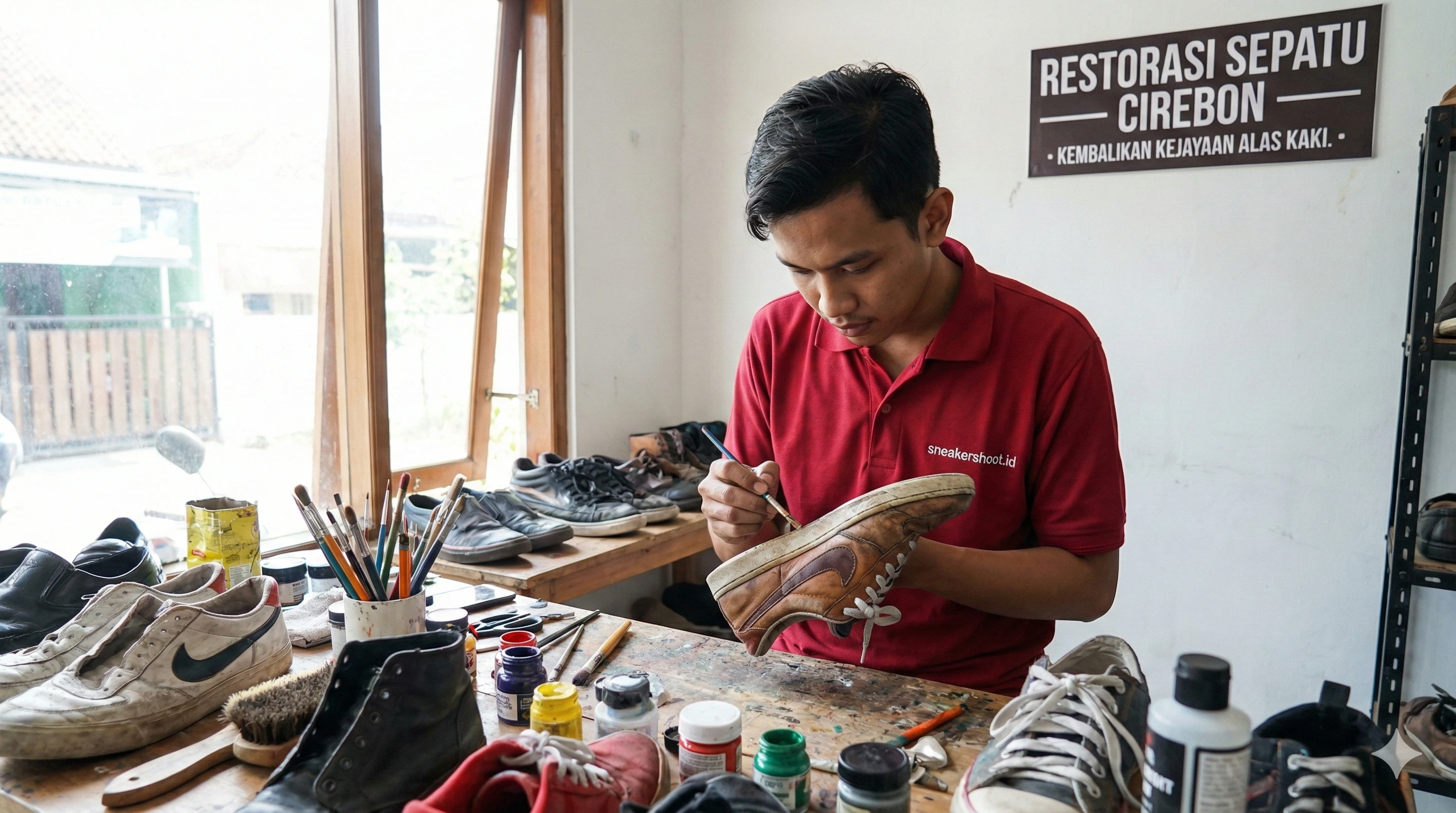 Tempat Restorasi Sepatu Pudar & Rusak di Cirebon Bergaransi