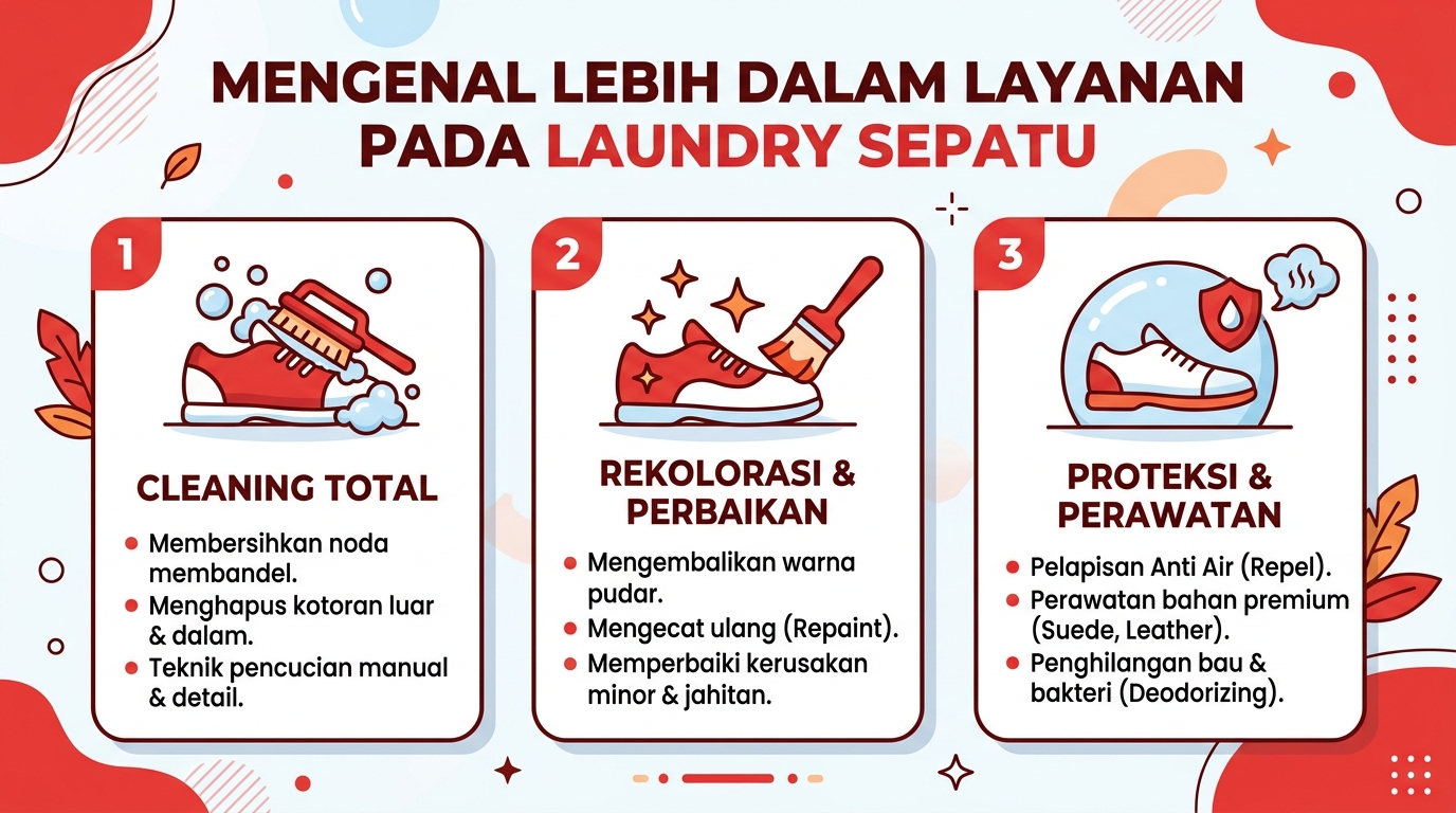 Infografik Mengenal Lebih Dalam Layanan Pada Laundry Sepatu