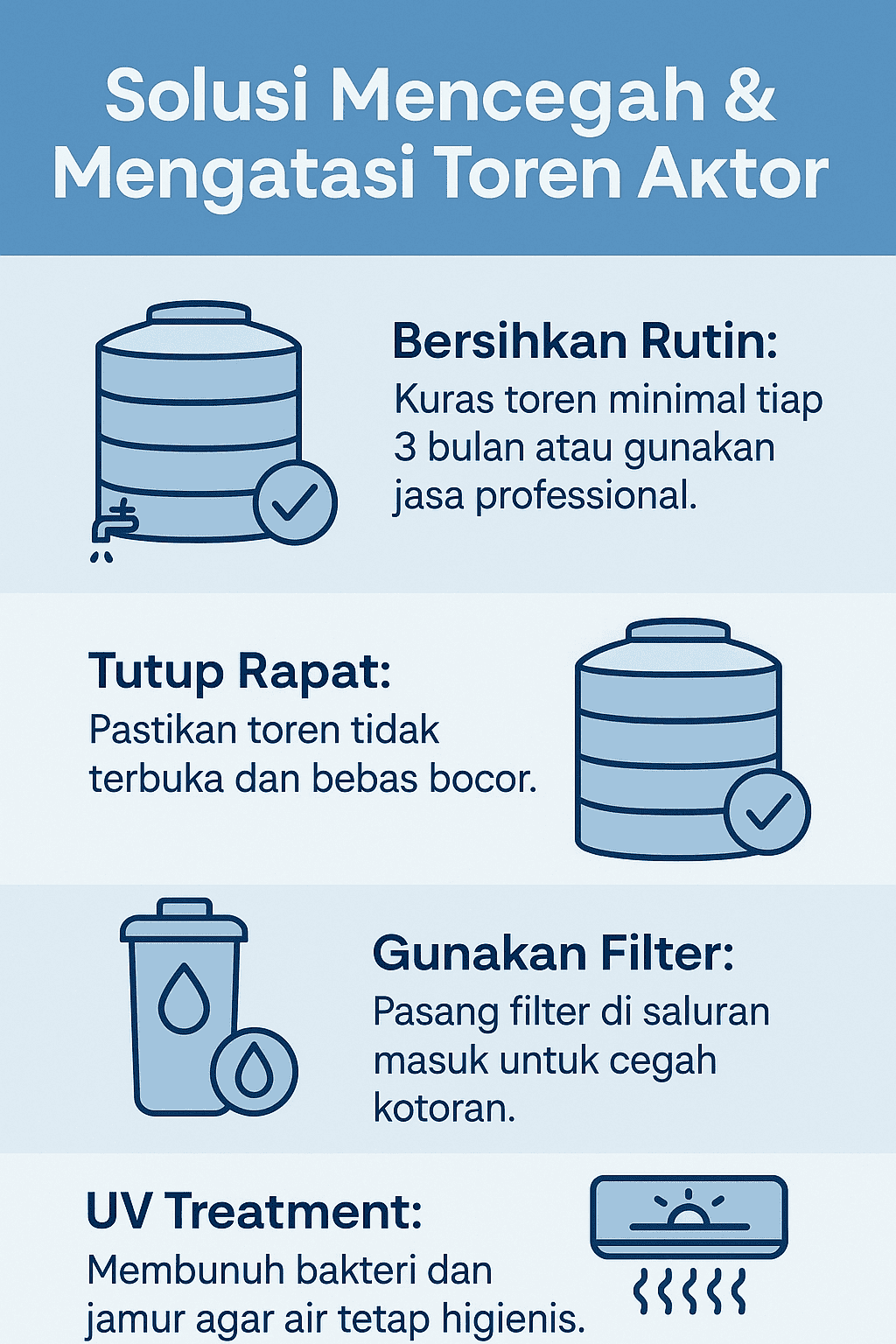 Solusi Mencegah & Mengatasi Toren Air Kotor