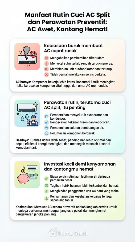 Manfaat Rutin Cuci AC Split dan Perawatan Preventif: AC Awet, Kantong Hemat!