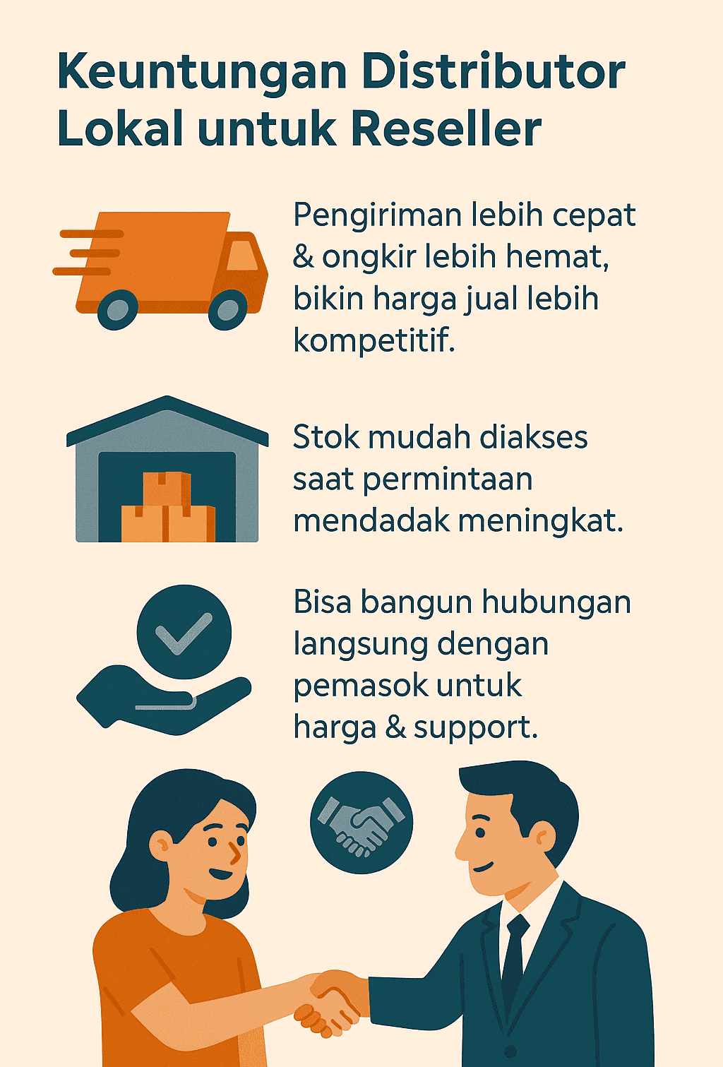 Infografik: Keuntungan Distributor Lokal untuk Reseller