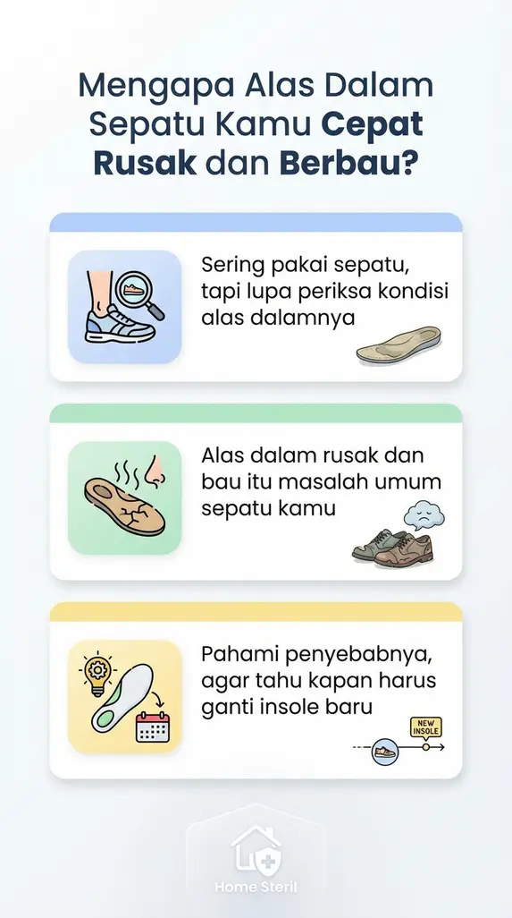 Mengapa Alas Dalam Sepatu Kamu Cepat Rusak dan Berbau?