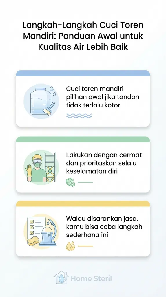 Langkah-Langkah Cuci Toren Mandiri: Panduan Awal untuk Kualitas Air Lebih Baik