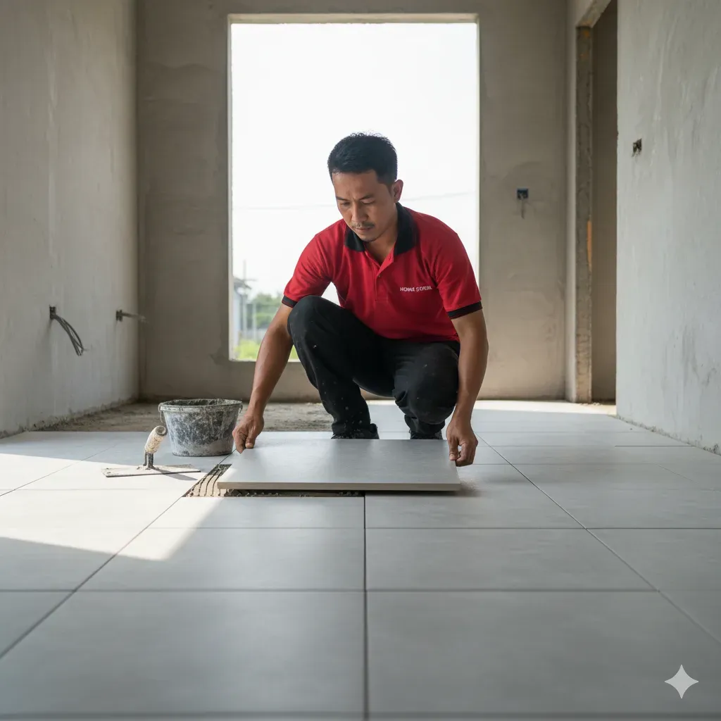 JASA PASANG LANTAI KERAMIK | GARANSI RAPI & PRESISI