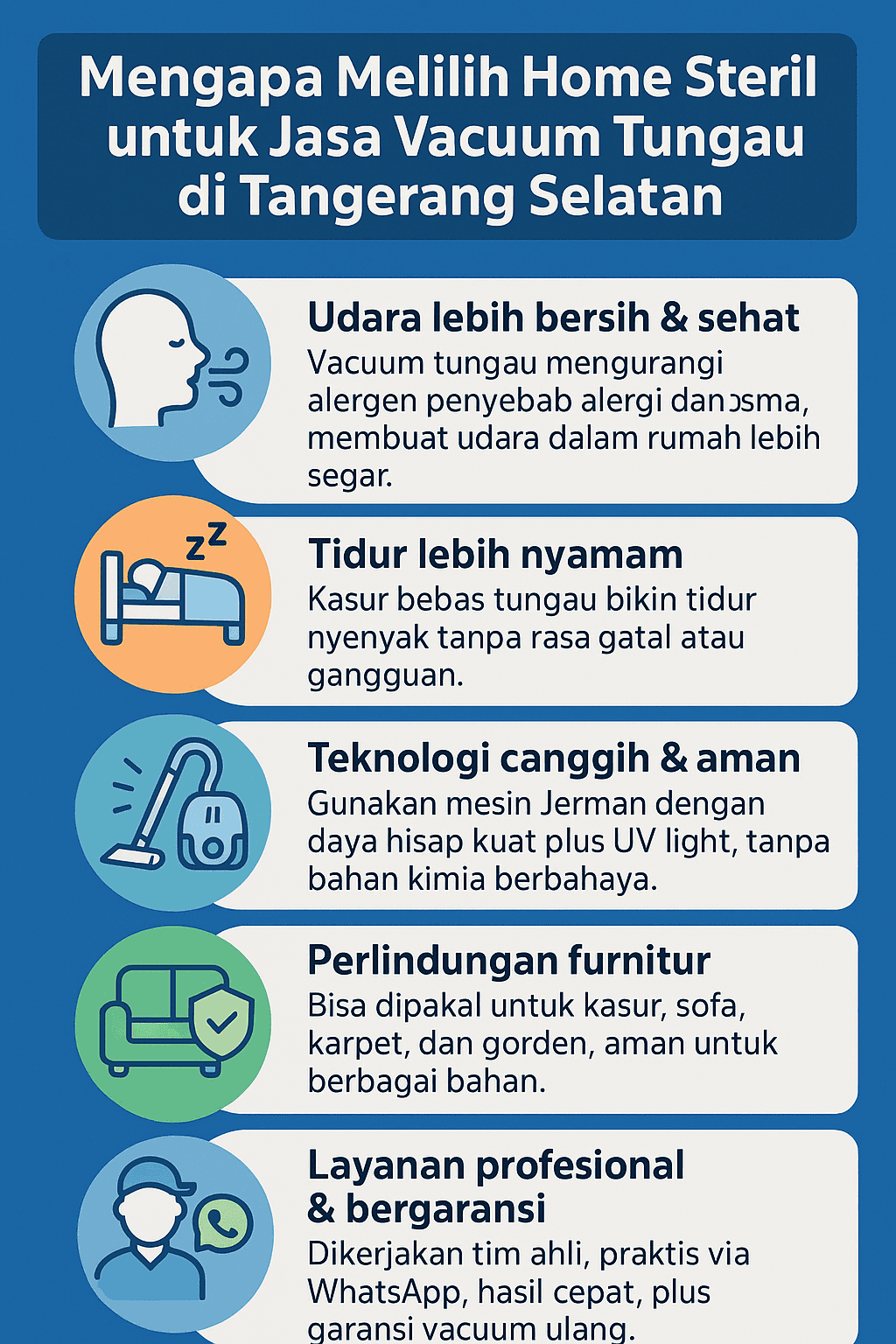 Mengapa Memilih Home Steril untuk Jasa Vacuum Tungau di Tangerang Selatan