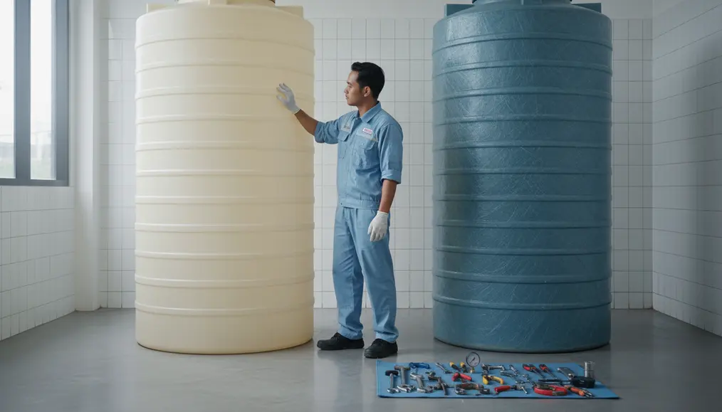 Toren Plastik vs. Fiber: Perbedaan Material dan Penanganannya