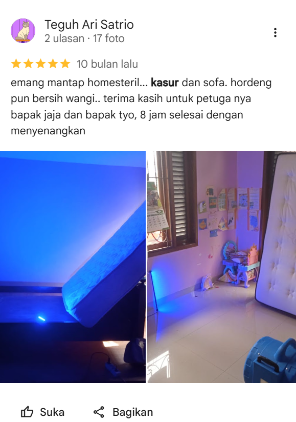 Review dan Rating dari Pelanggan Home Steril