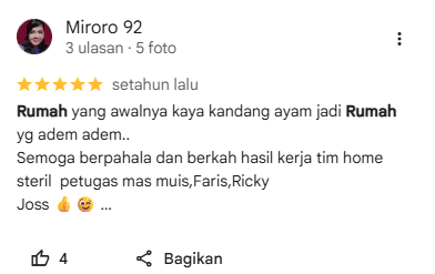 Review dari Pelanggan Home Steril