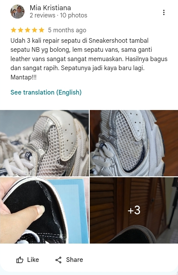 Testimoni Pelanggan Sneakershoot