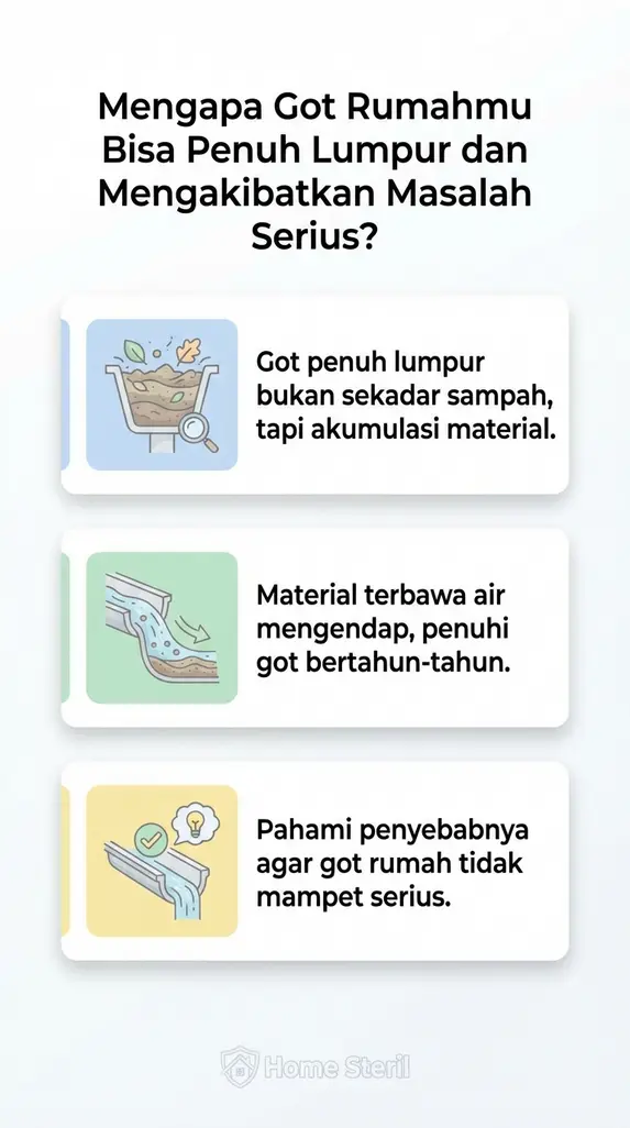 Mengapa Got Rumahmu Bisa Penuh Lumpur dan Mengakibatkan Masalah Serius?
