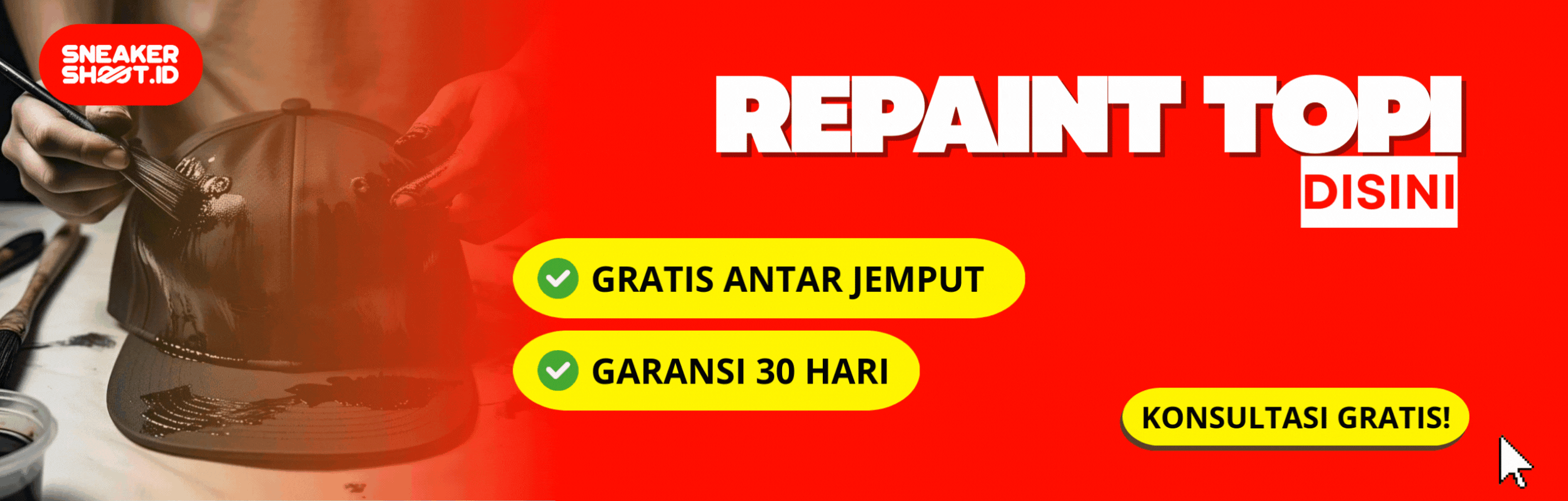 Jasa Repaint Topi di sneakershoot.id