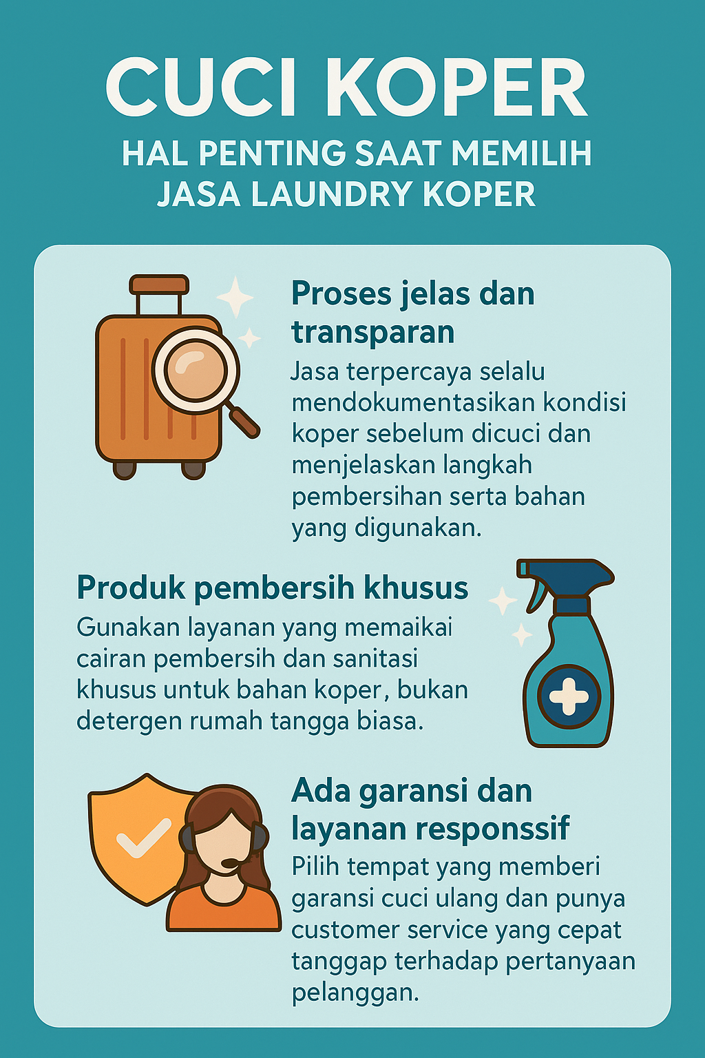 Cuci Koper: Hal Penting Saat Memilih Jasa Laundry Koper