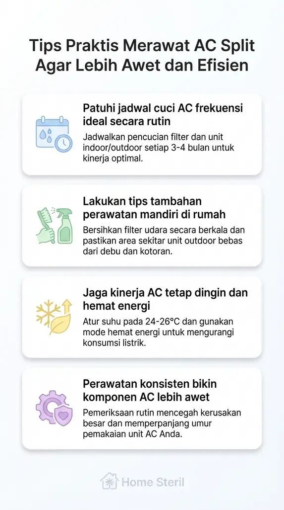 Tips Praktis Merawat AC Split Agar Lebih Awet dan Efisien