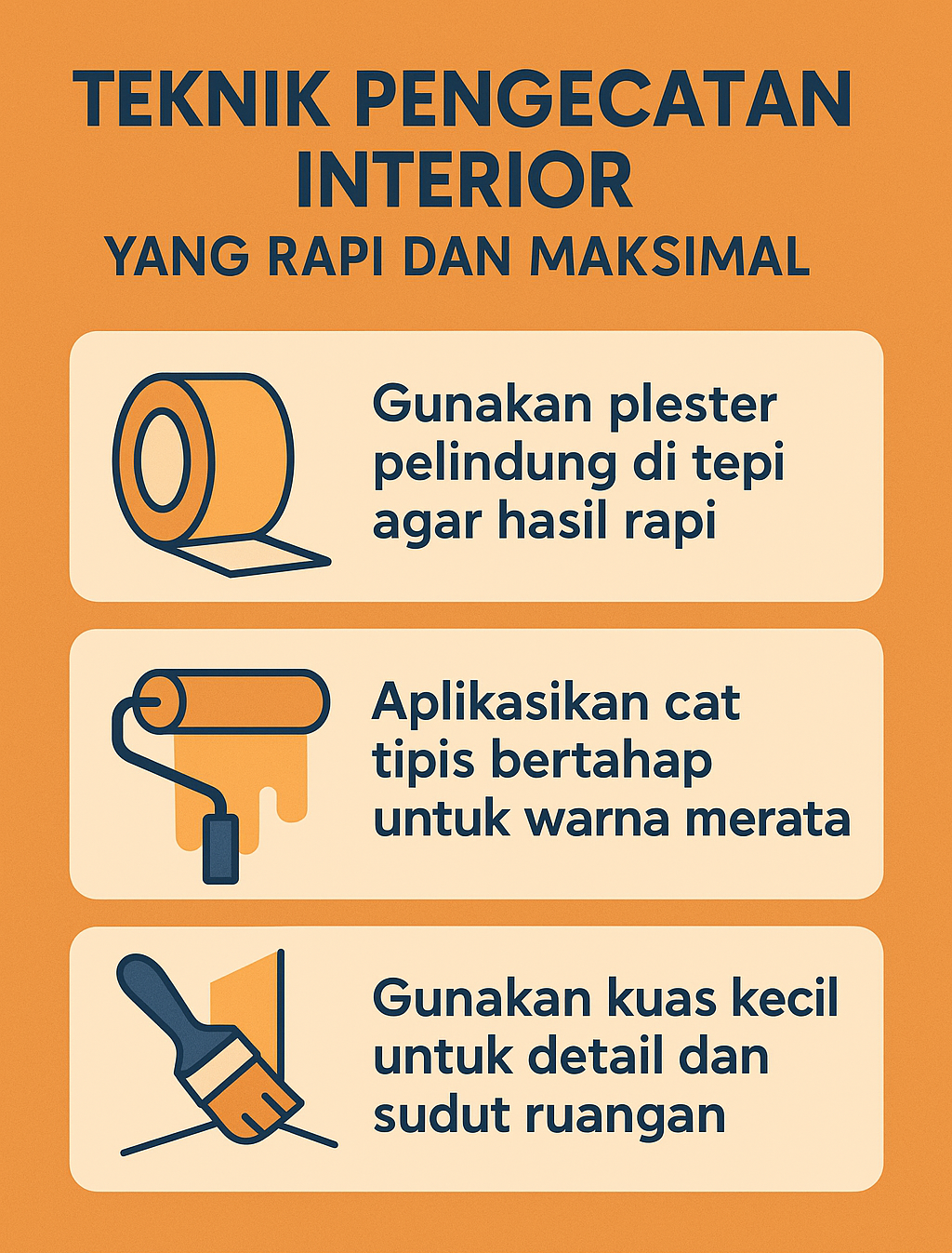 Infografik:Teknik Pengecatan Interior Yang Rapi dan Maksimal