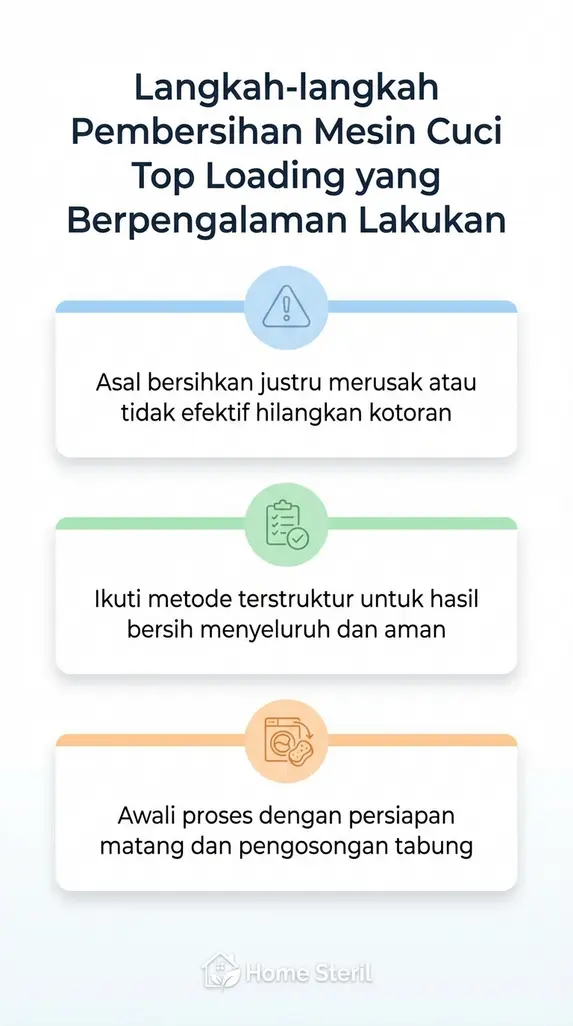 Langkah-langkah Pembersihan Mesin Cuci Top Loading yang Berpengalaman Lakukan