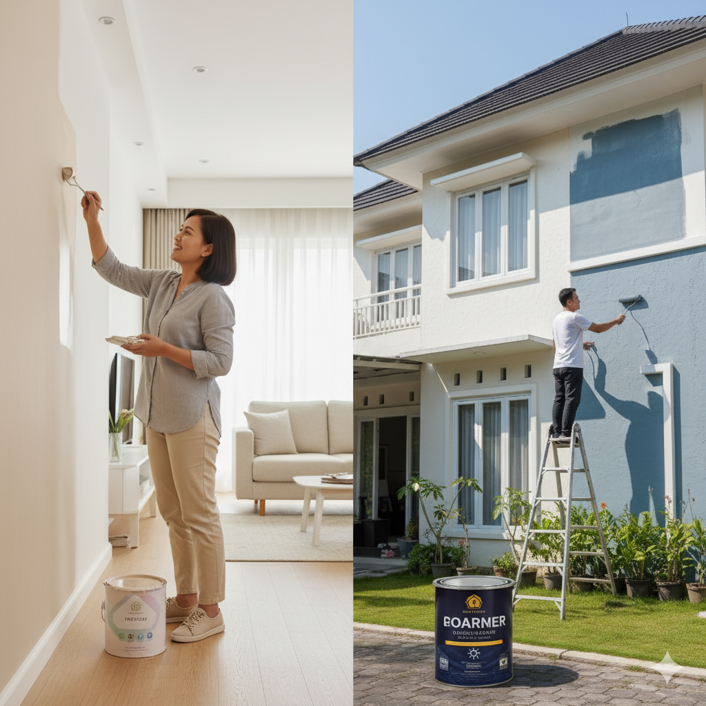 Sesuaikan dengan Area Pengecatan: Interior atau Eksterior?