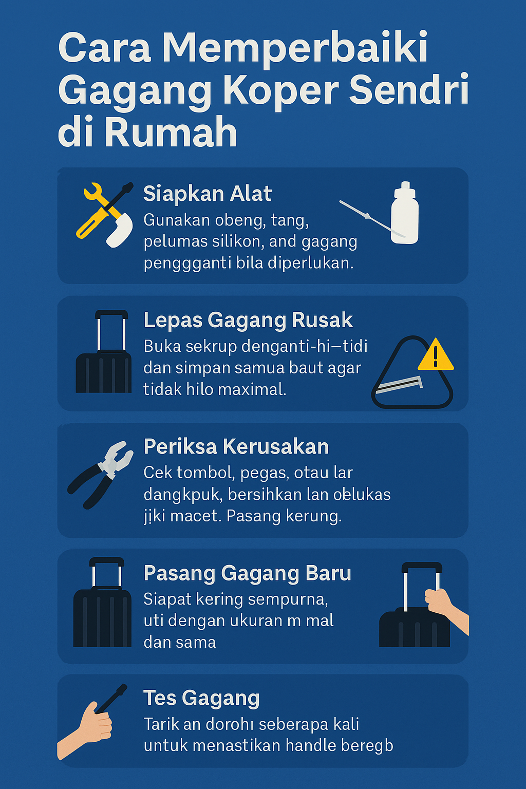 Cara Memperbaiki Gagang Koper Sendiri di Rumah