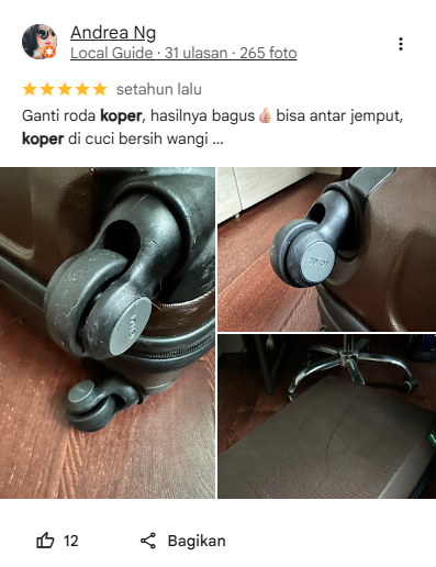 Testimoni Pelanggan Reparasi Koper di Sneakershoot.id