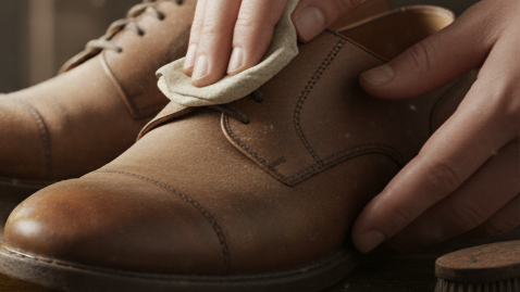  Pijat Sepatu dengan Lembut agar Minyak Meresap