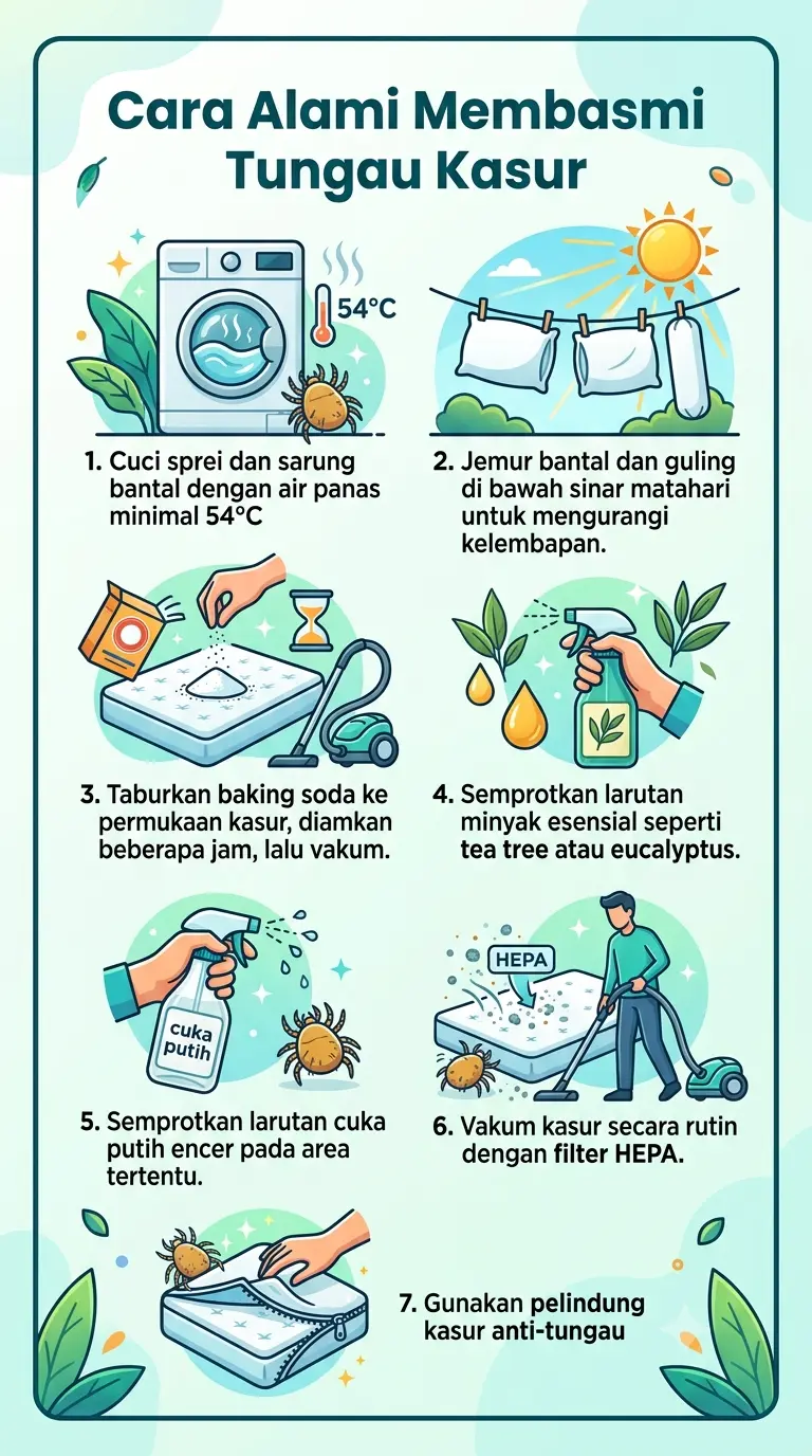 Infografik : Cara Alami Membasmi Tungau Kasur