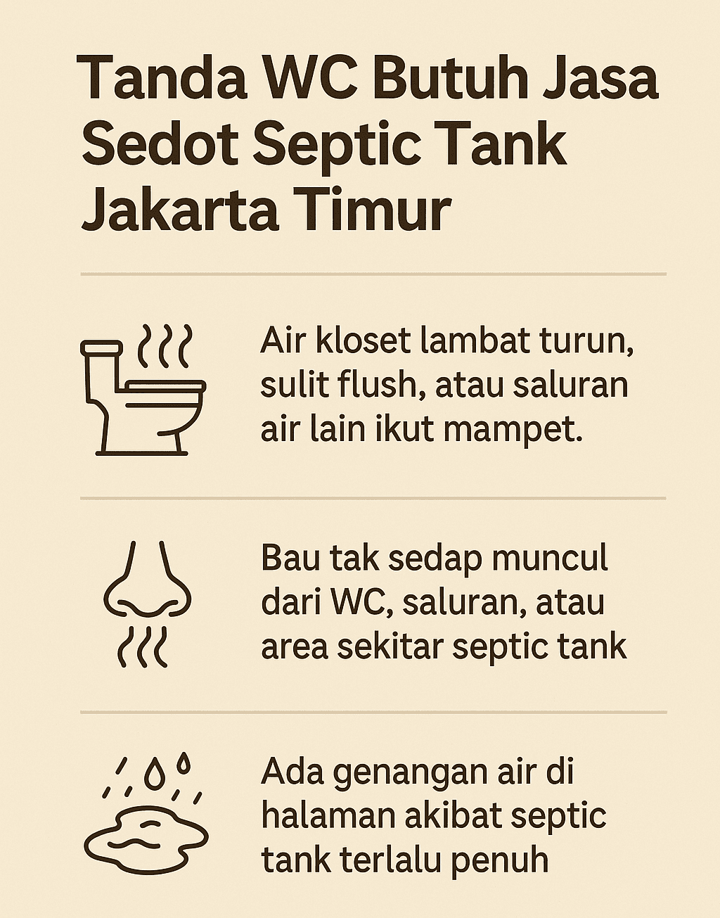 Infografik: Tanda WC Butuh Jasa Sedot Septic Tank Jakarta Timur