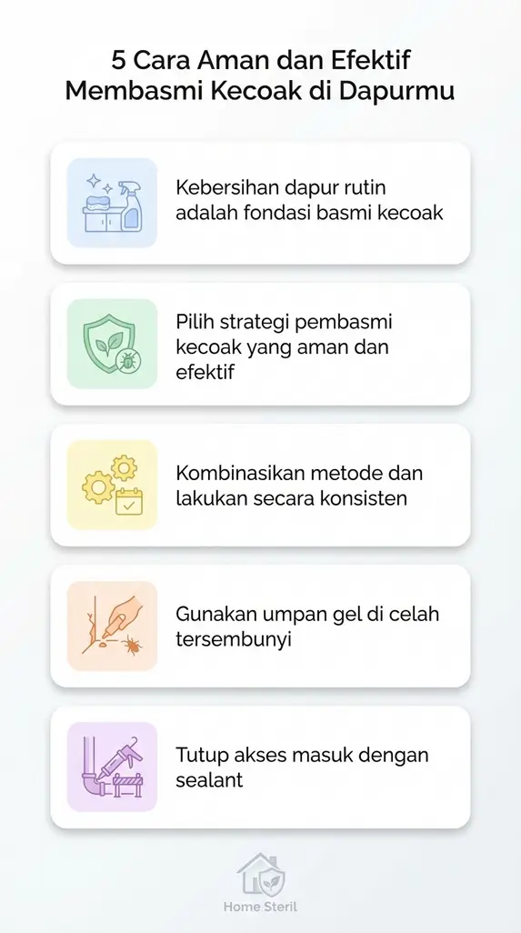 5 Cara Aman dan Efektif Membasmi Kecoak di Dapurmu