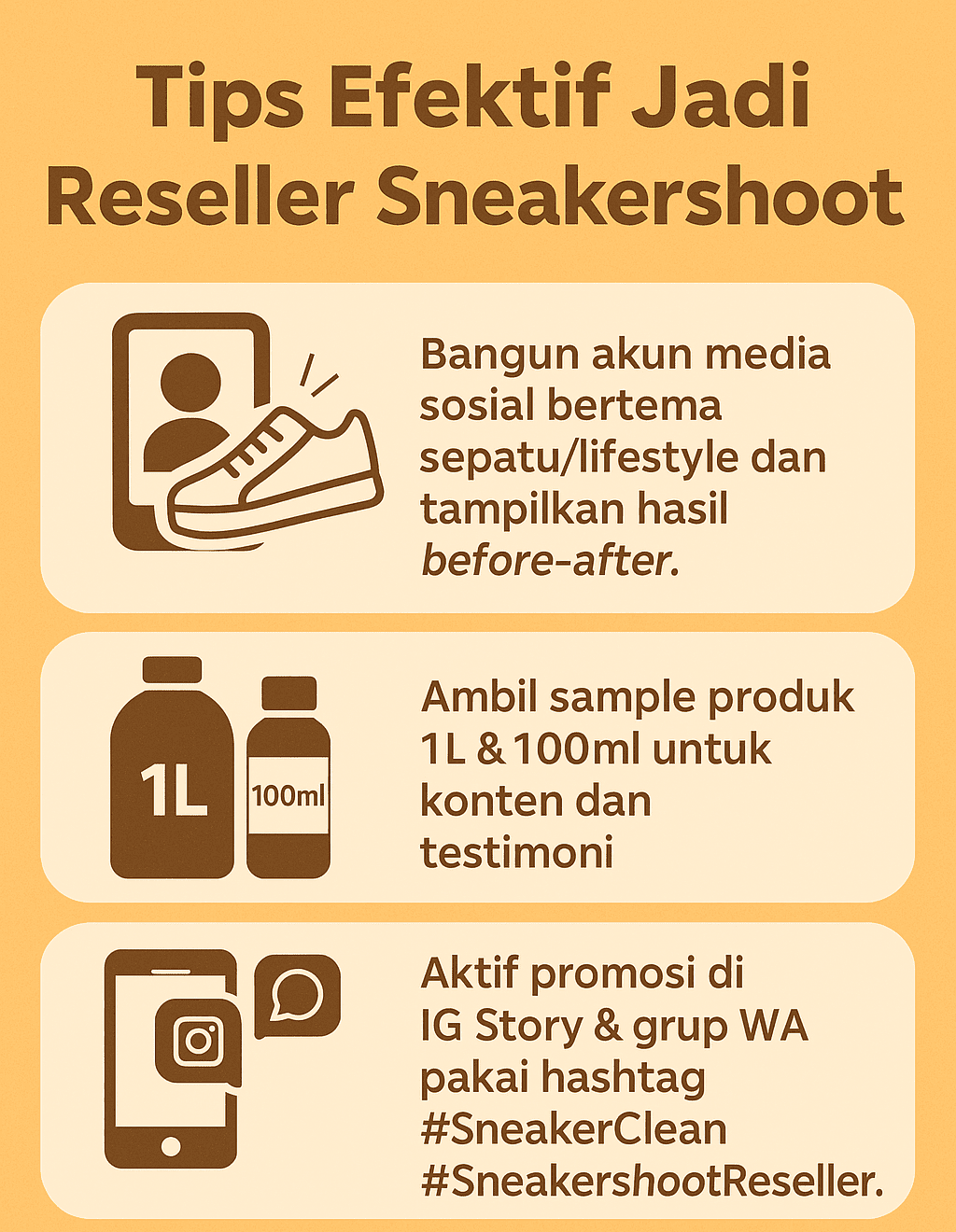 Infografik: Tips Efektif Jadi Reseller Sneakershoot