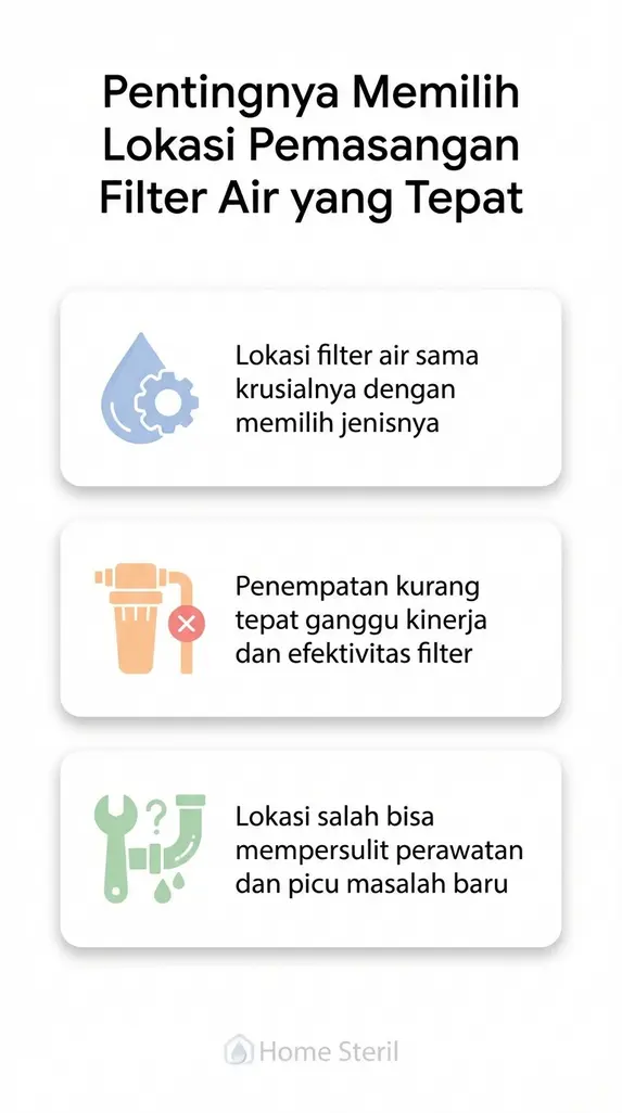 Pentingnya Memilih Lokasi Pemasangan Filter Air yang Tepat