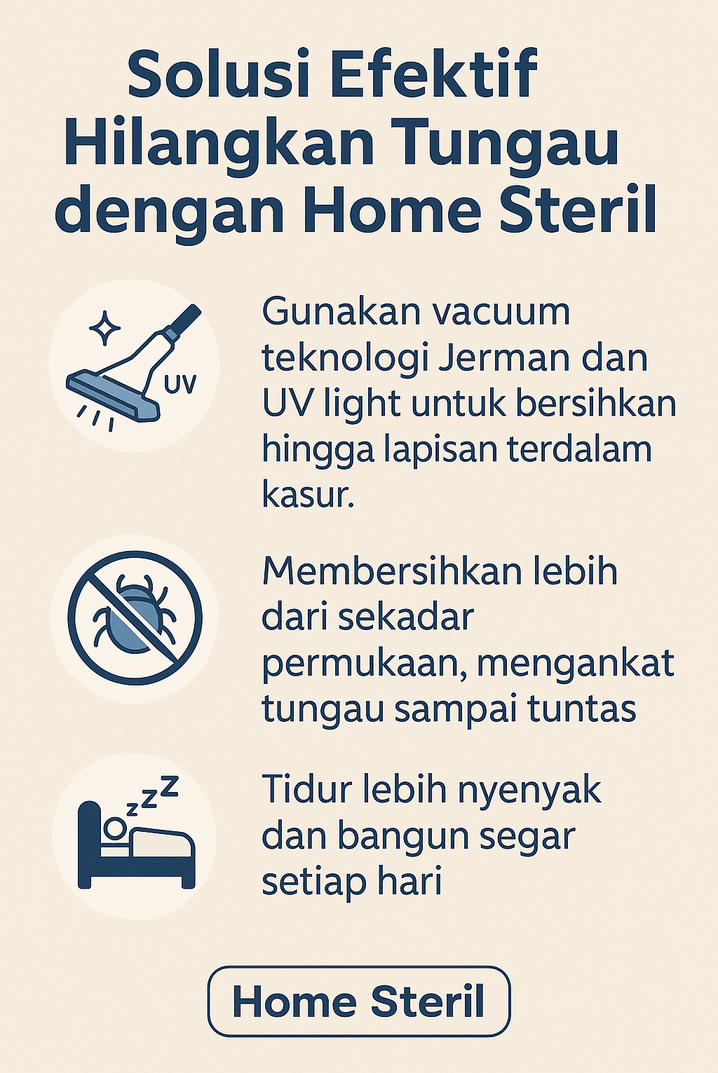 Infografik: Solusi Efektif Hilangkan Tungau dengan Home Steril