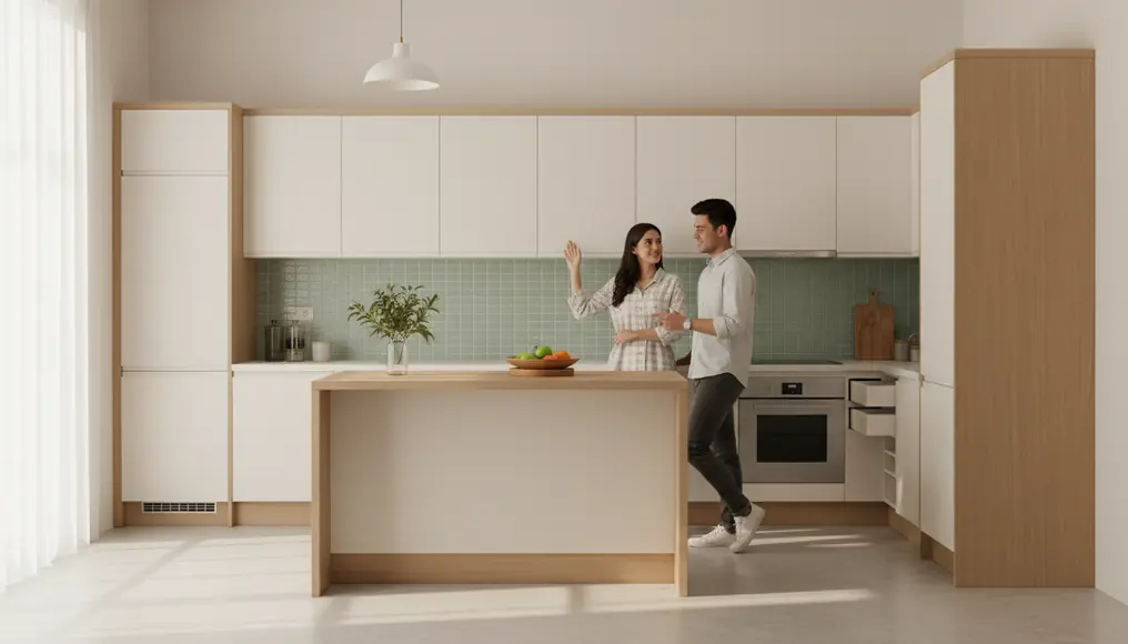 Desain Kitchen Set Letter L Maksimalis di Ruangan Dapur Sempit 2x3 Meter