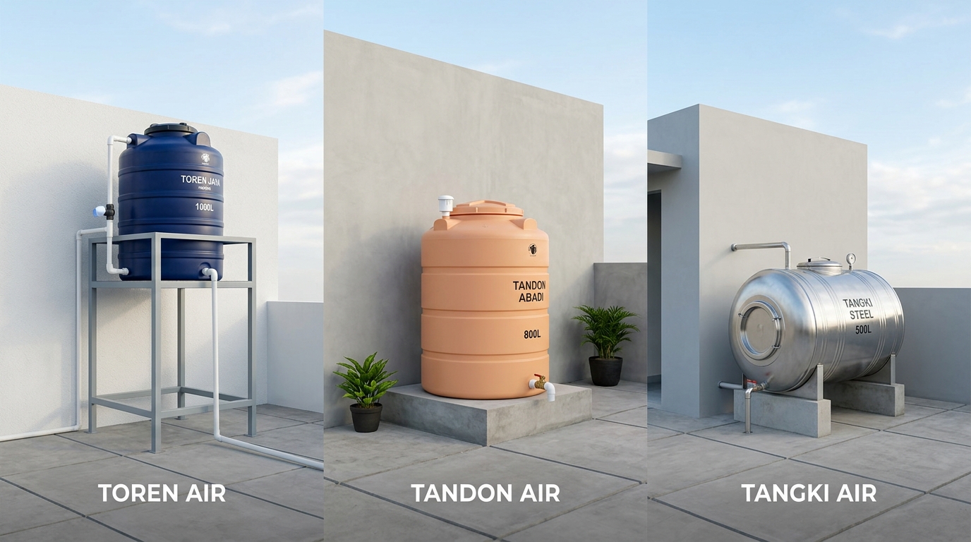 Kenapa Benda yang Sama Disebut Toren, Tandon, dan Tangki Air?