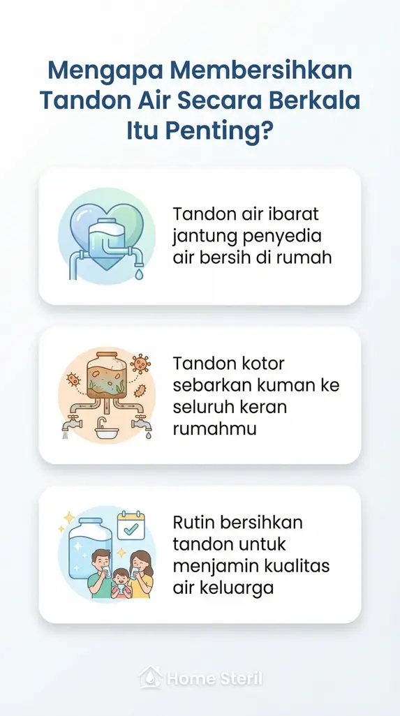 Mengapa Membersihkan Tandon Air Secara Berkala Itu Penting?